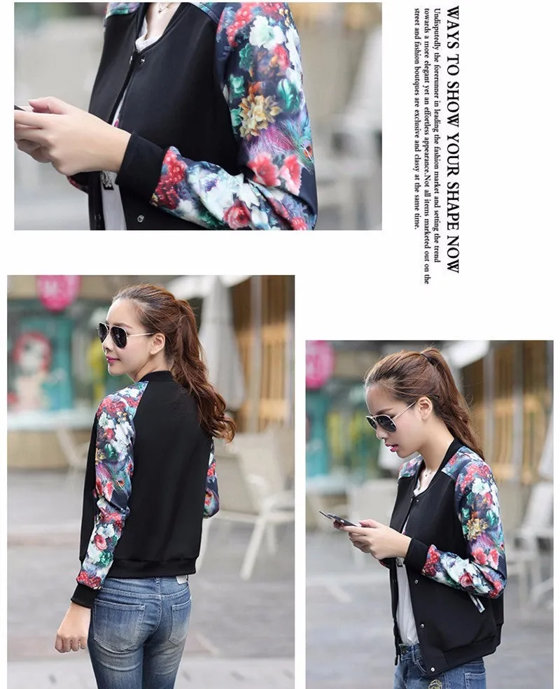 VenusFox M logo classical bomber o-neck women coat Baseball Jacket