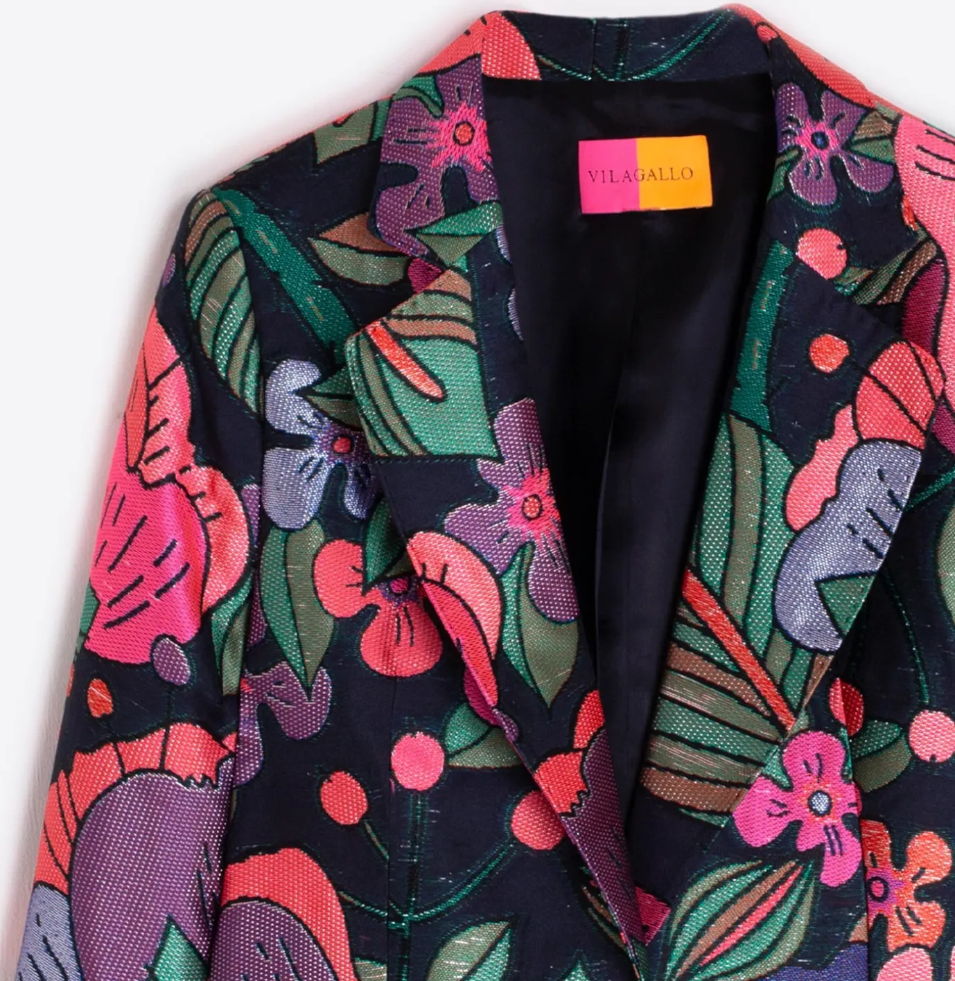 Vilagallo Jacket Embroidered Floral Jacquard