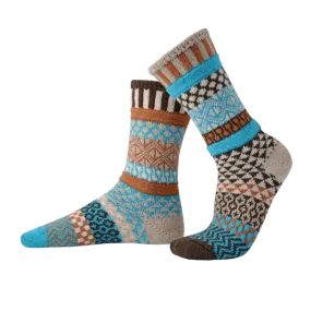 Walnut Recycled Wool Mix Crew Socks