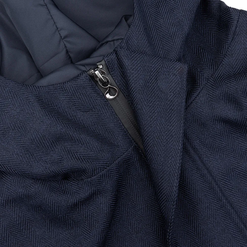 Waterproof Men's Parka 2.0 - Navy Herringbone