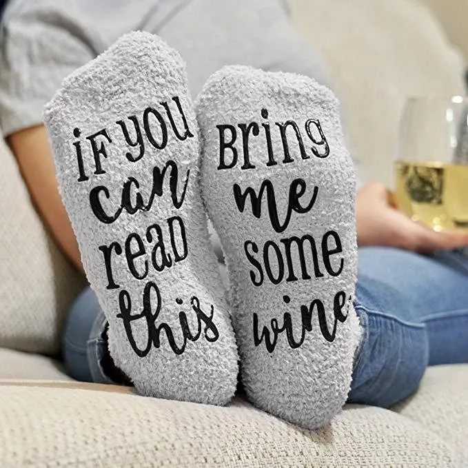 Wine Lover Custom Thermal Socks