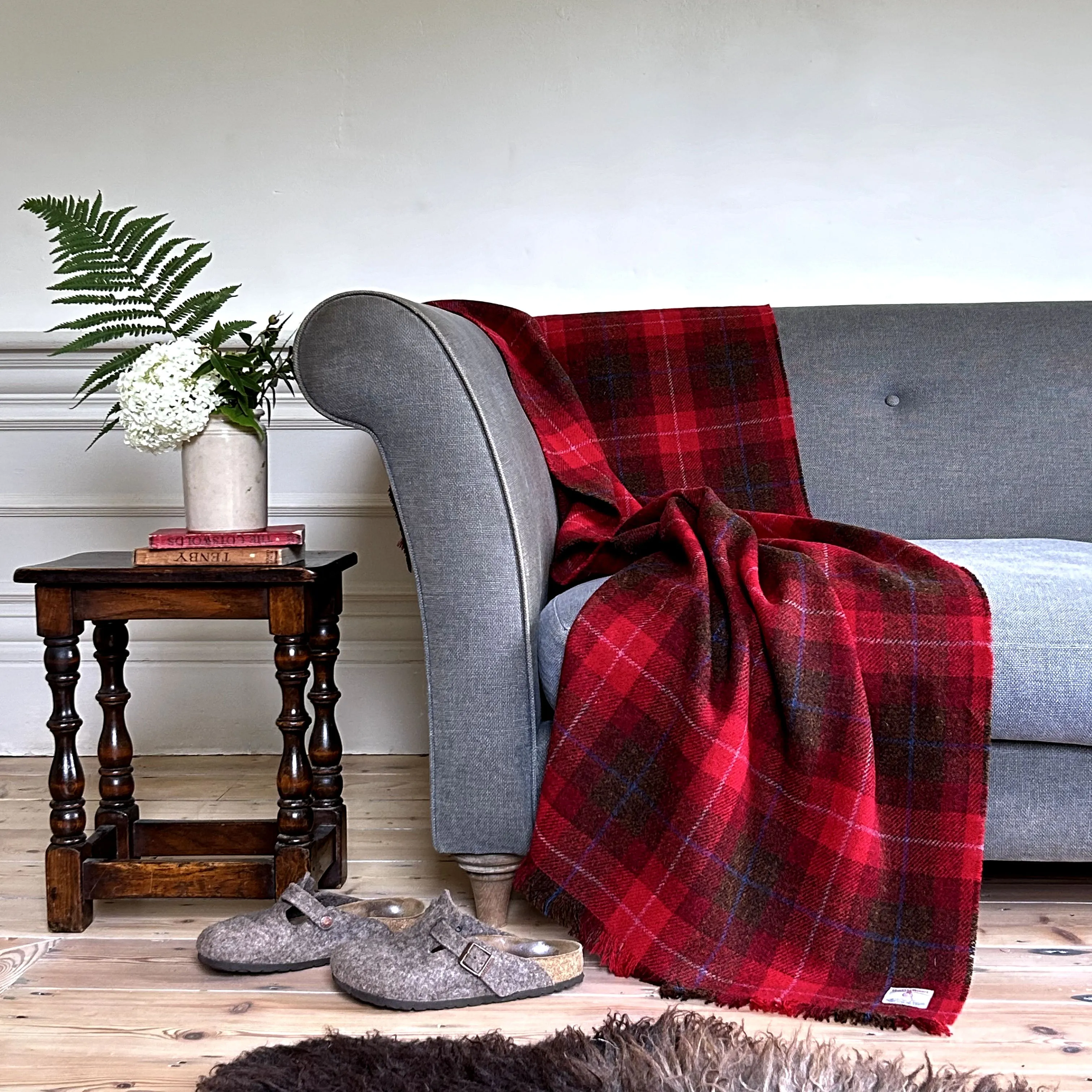 Winterberry Tartan Wrap Blanket