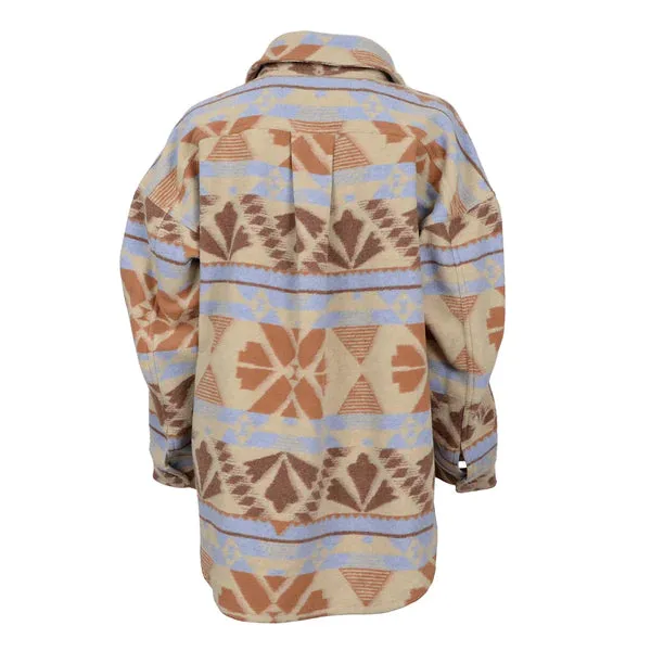 Women's STS Lulu Pastel Aztec Shacket