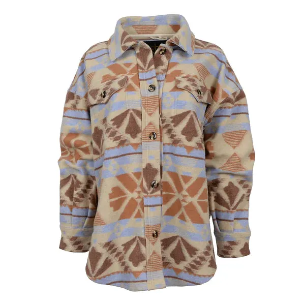 Women's STS Lulu Pastel Aztec Shacket