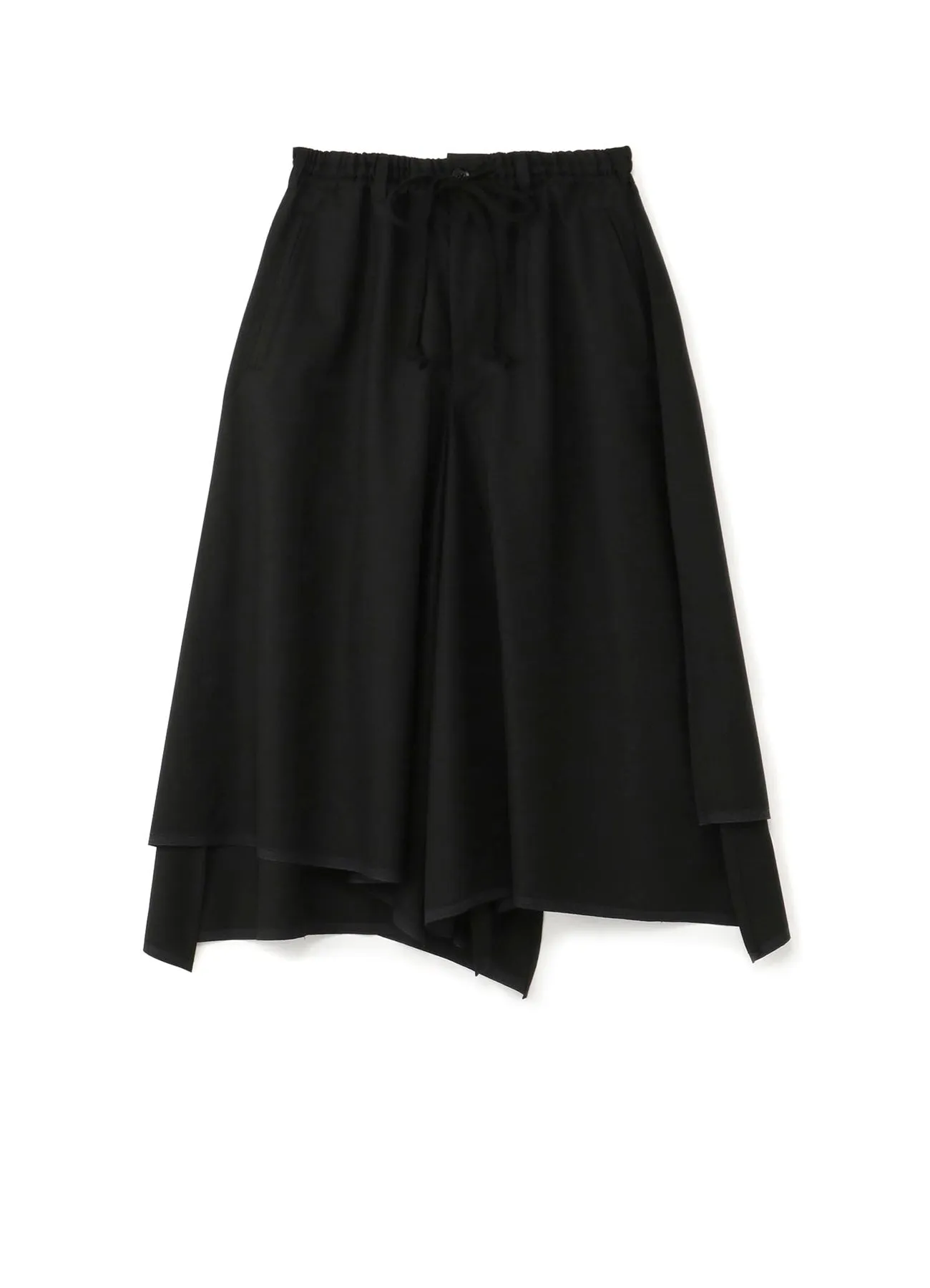 WOOL/POLYESTER GABARDINE HYBRID SKIRT-PANTS