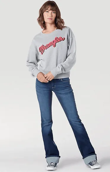 Wrangler Retro Women's Grey Script Sweatshirt 112335649