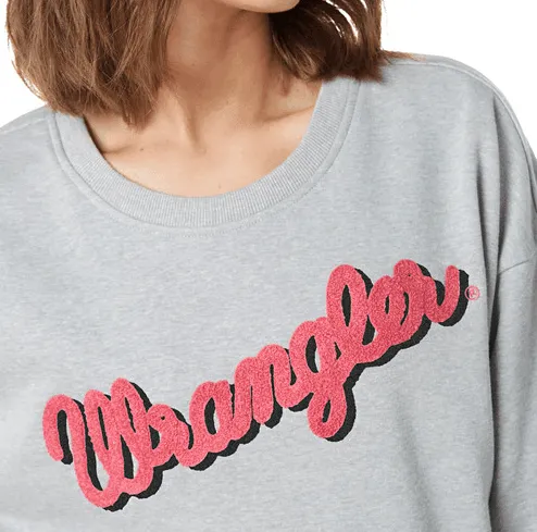 Wrangler Retro Women's Grey Script Sweatshirt 112335649