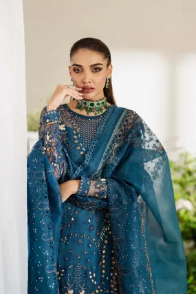 Zoya & Fatima Reem Festive Formals - 4PC Embroidered & Handwork Raw Silk – MALILA