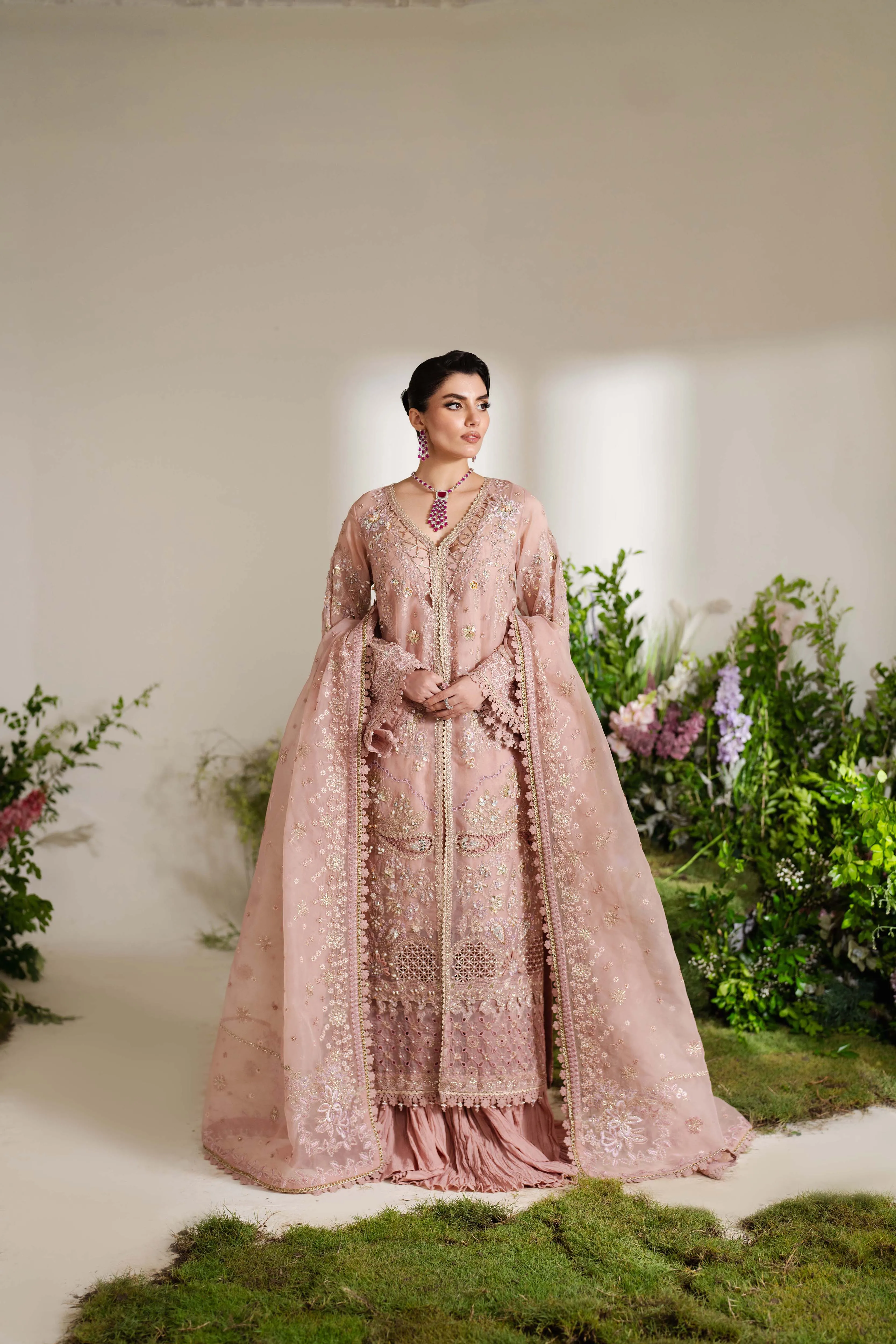 Zoya & Fatima Reem Festive Formals - 4PC Embroidered & Handwork Raw Silk – NAILA