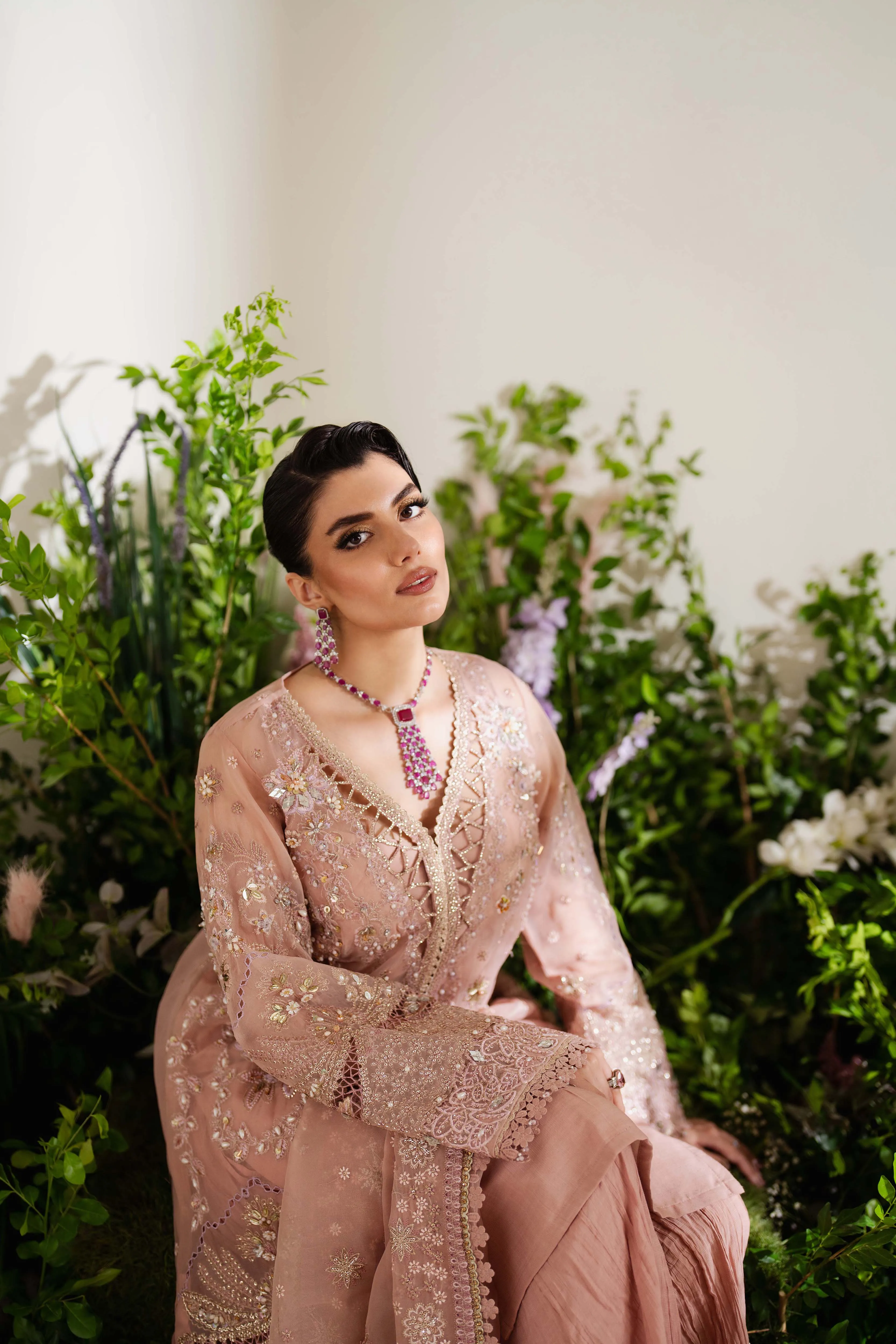 Zoya & Fatima Reem Festive Formals - 4PC Embroidered & Handwork Raw Silk – NAILA