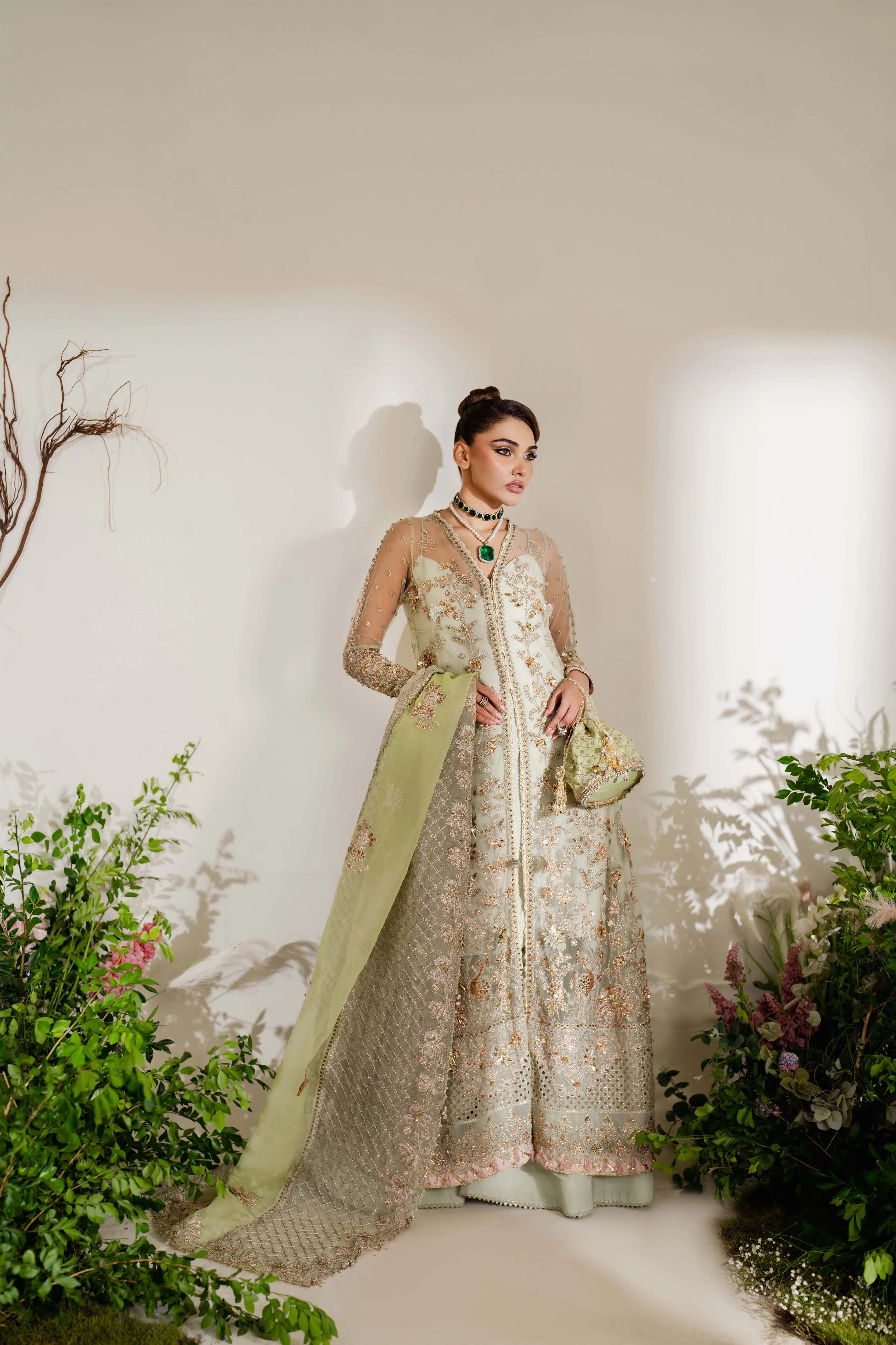 Zoya & Fatima Reem Festive Formals - 4PC Embroidered & Handwork Raw Silk – SANIA