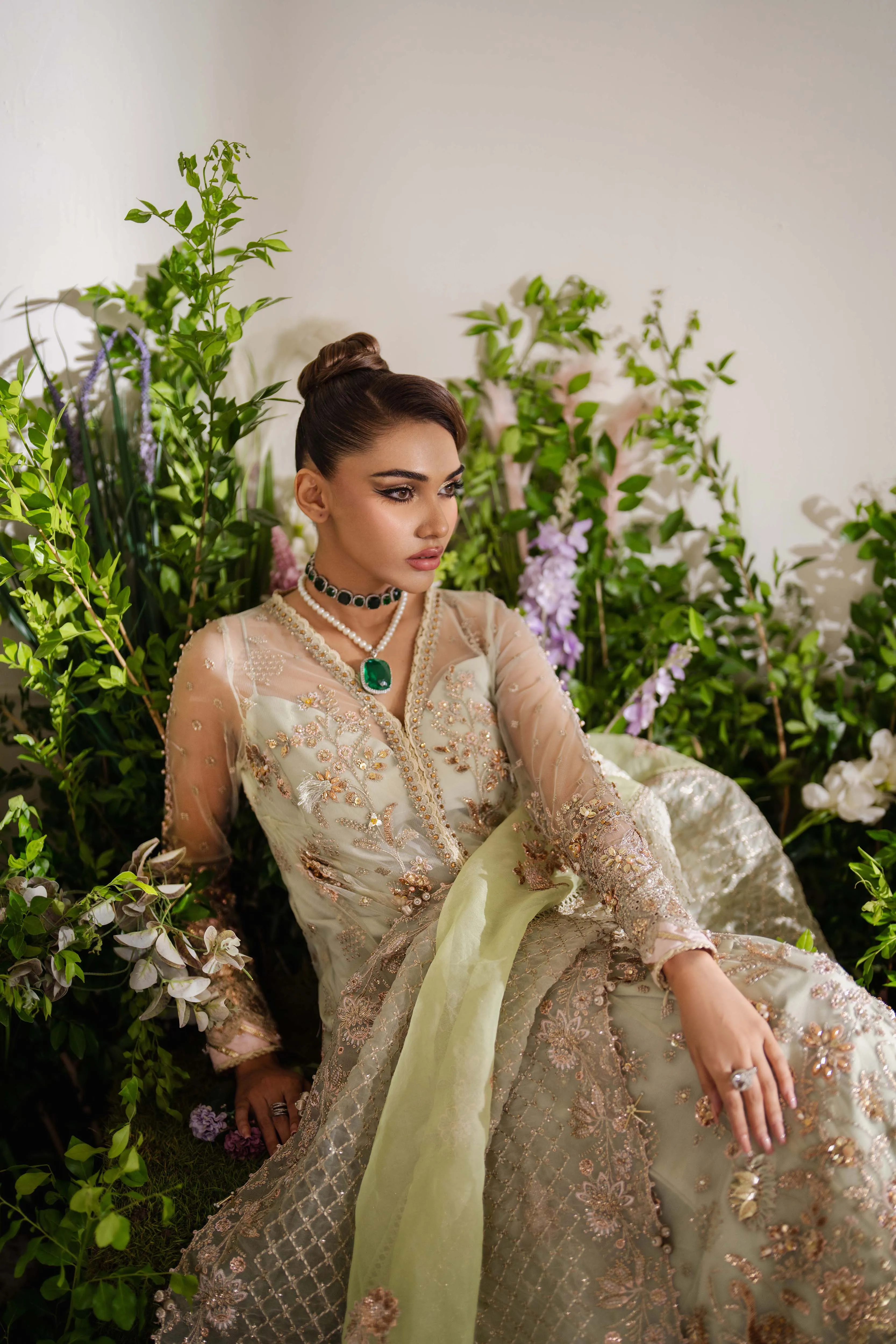 Zoya & Fatima Reem Festive Formals - 4PC Embroidered & Handwork Raw Silk – SANIA