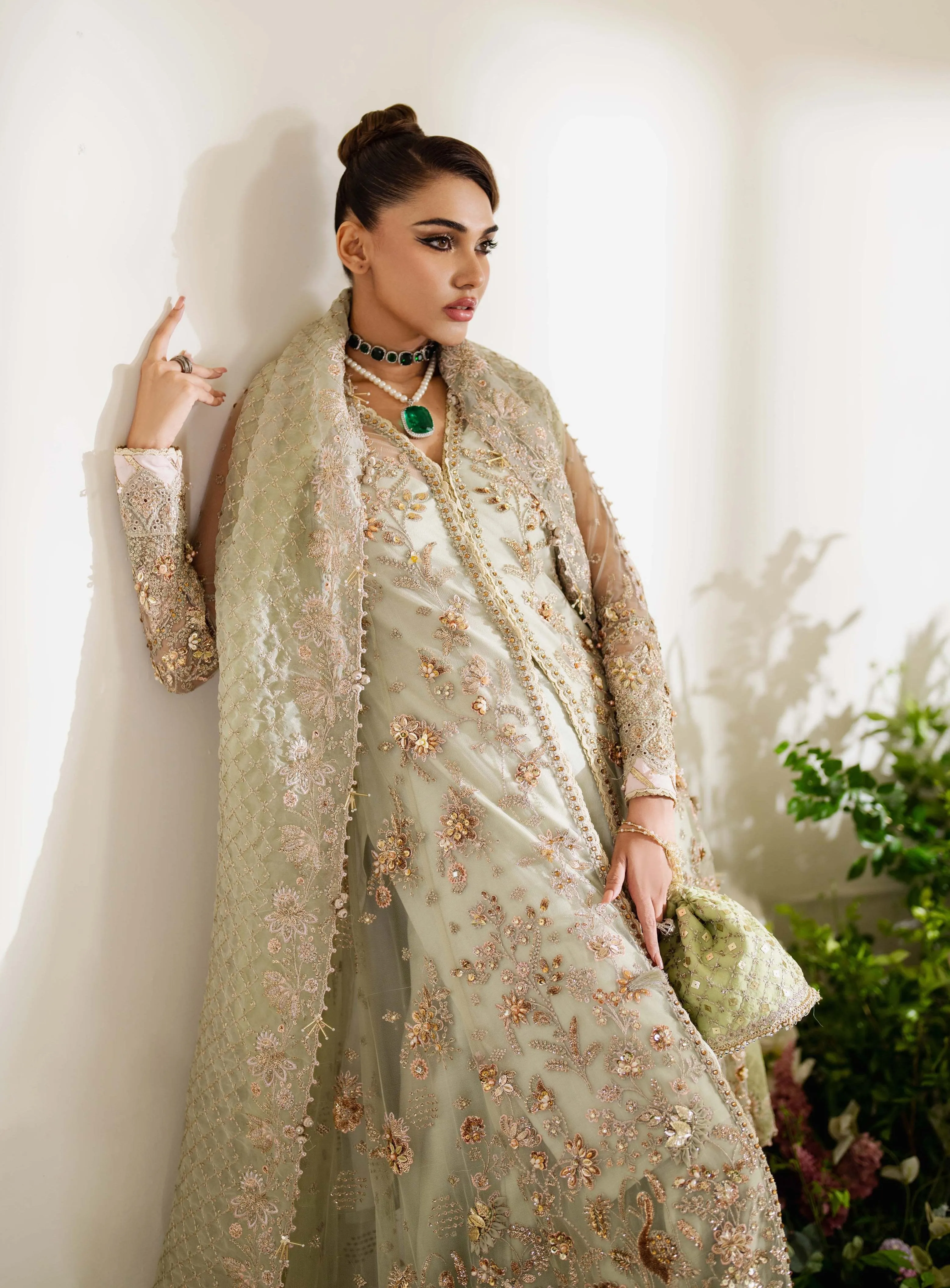 Zoya & Fatima Reem Festive Formals - 4PC Embroidered & Handwork Raw Silk – SANIA